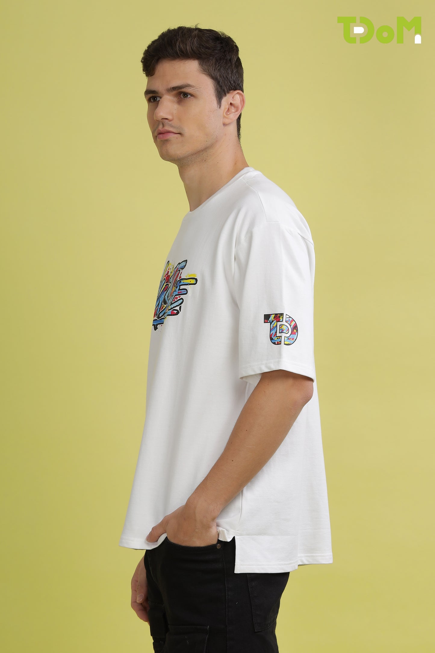 Hustle White Oversized Tshirt