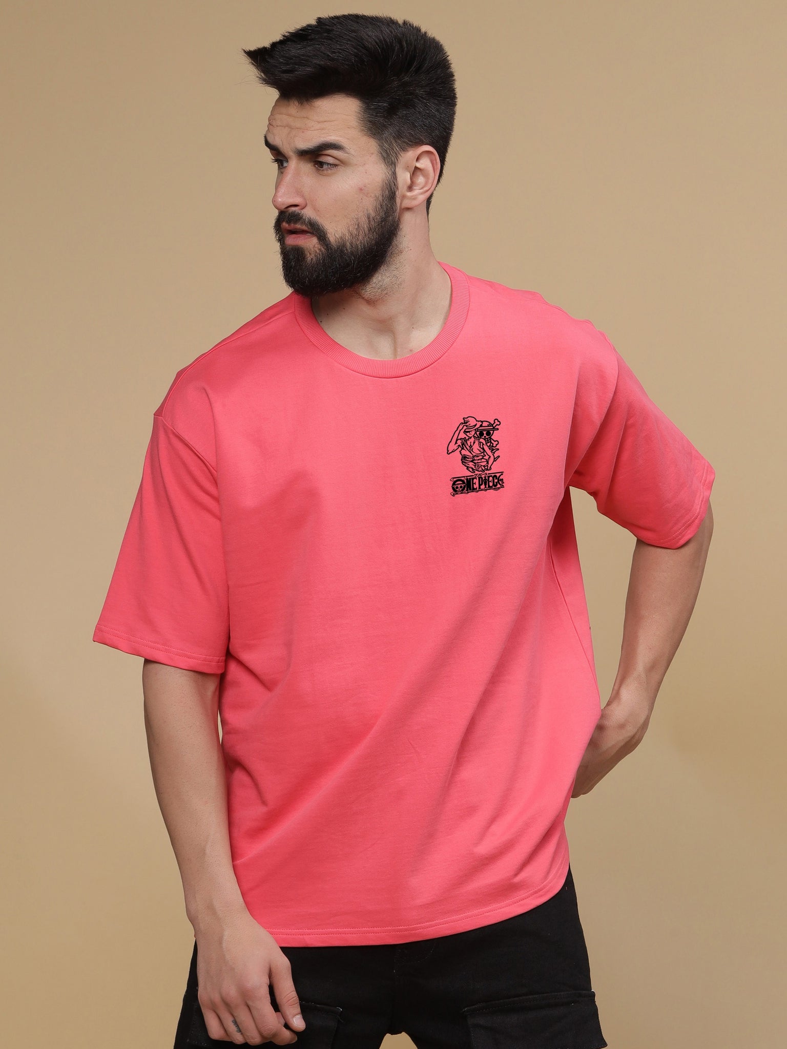 Luffy Round Neck Oversized T-Shirt