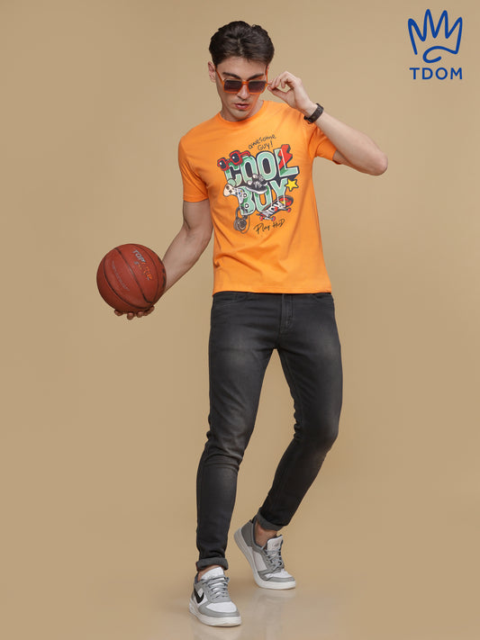 Cool Boy Orange Basic Tshirt