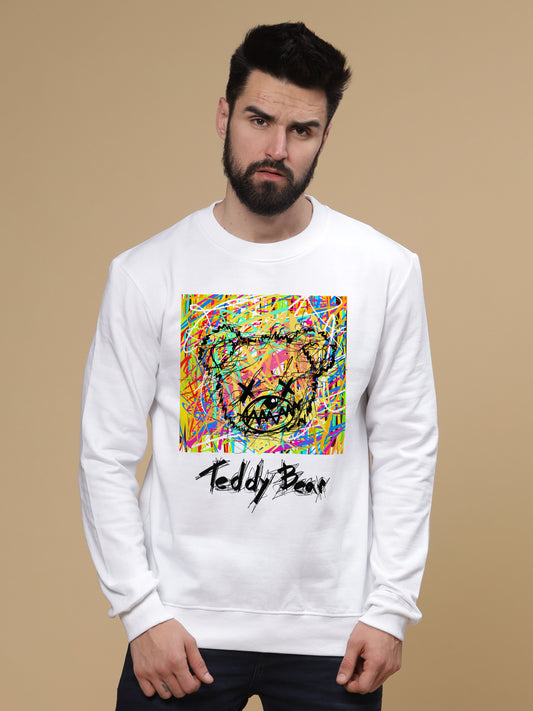 Teddy Bear White Sweatshirt