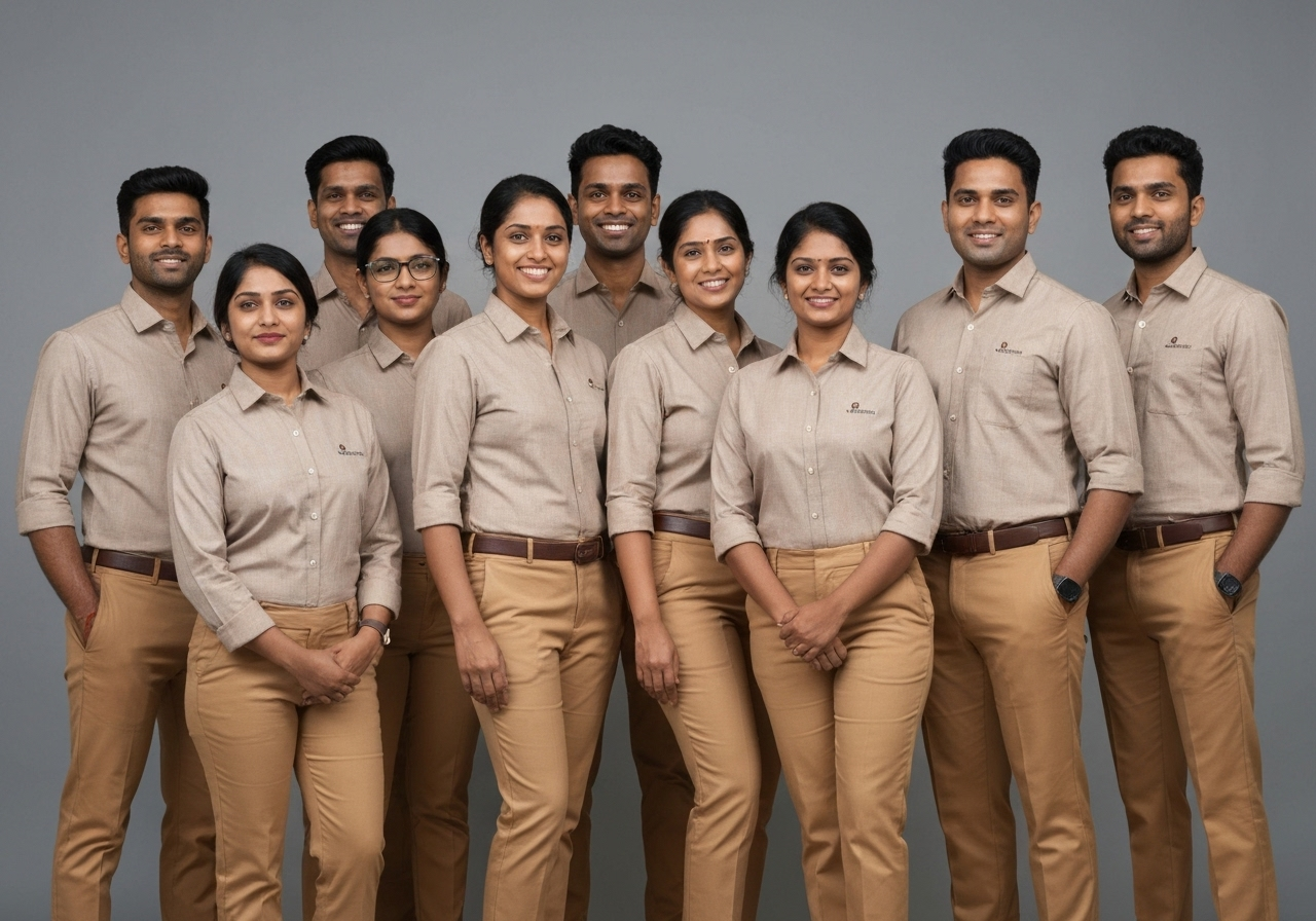 Corporate uniforms with custom
company branding