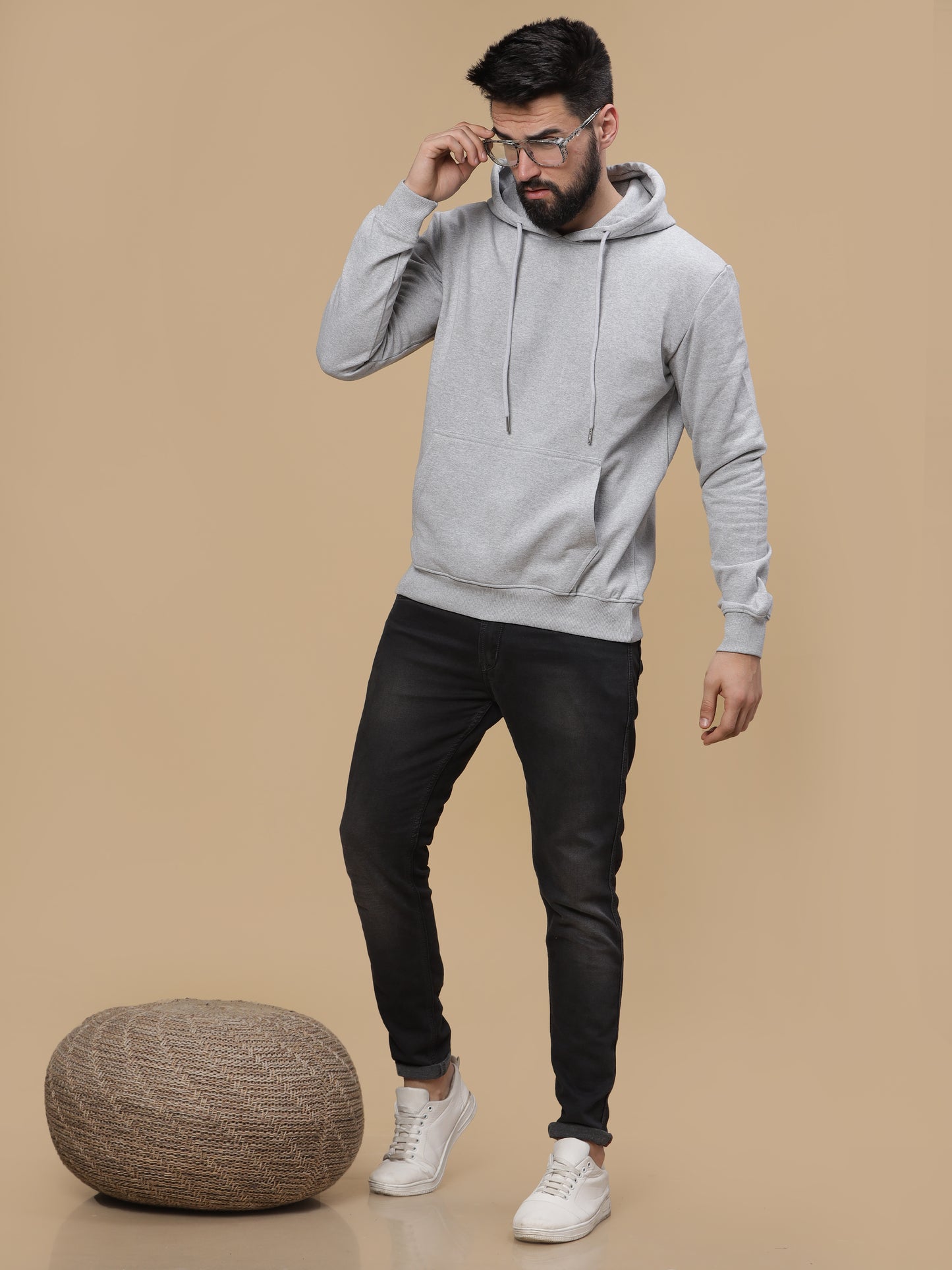 Grey Melange Hoodie