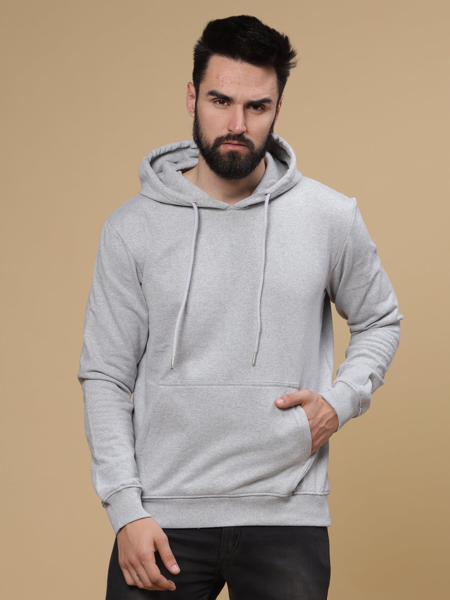 Grey Melange Hoodie