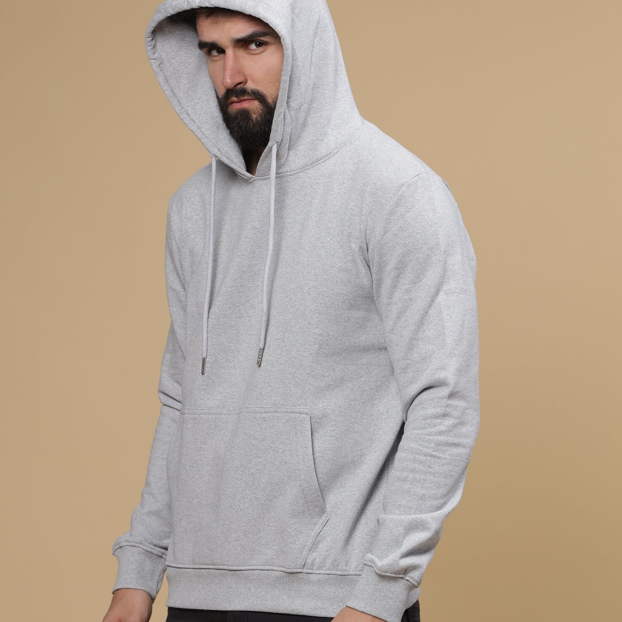 Grey Melange Hoodie
