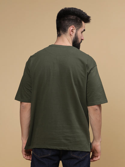 Who Cares Olive Green Oversized