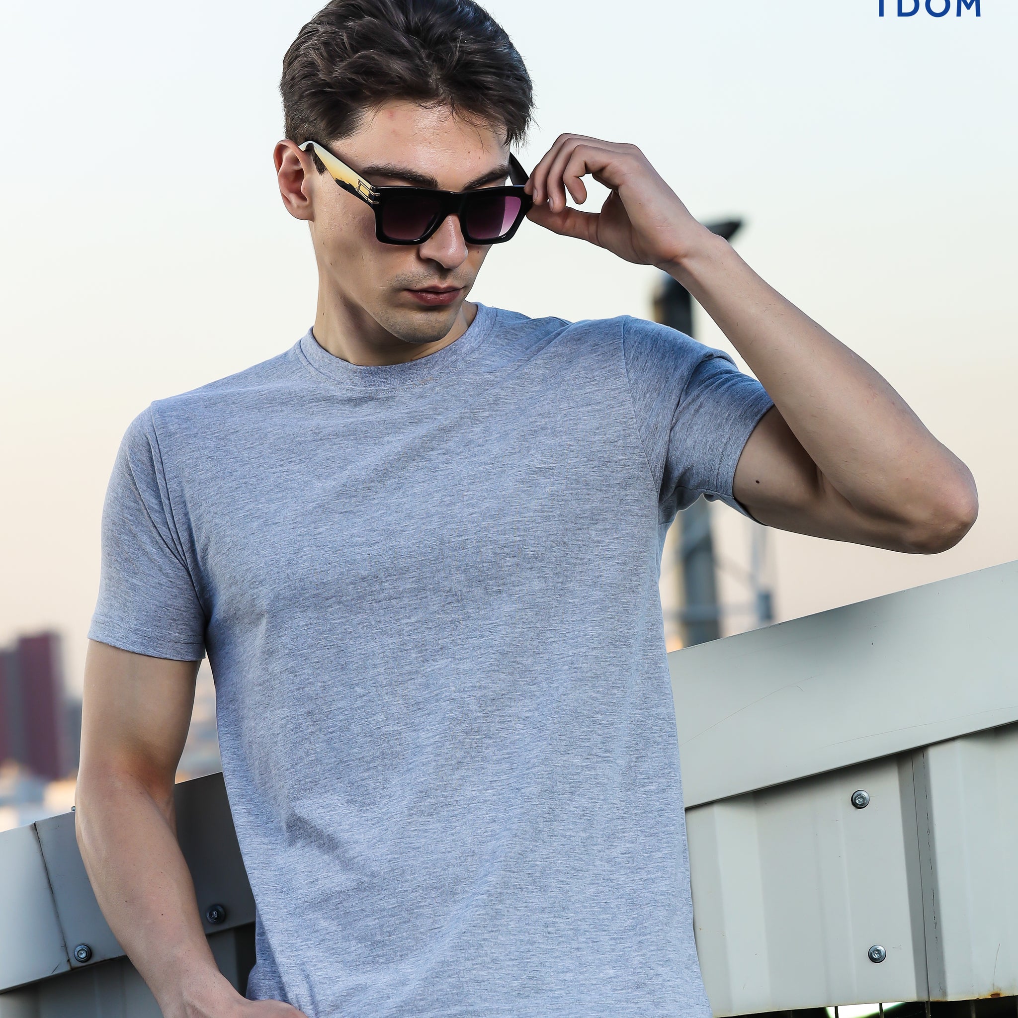 Melange Grey Round Neck Tshirt