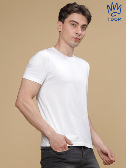 Bright White Round Neck Tshirt