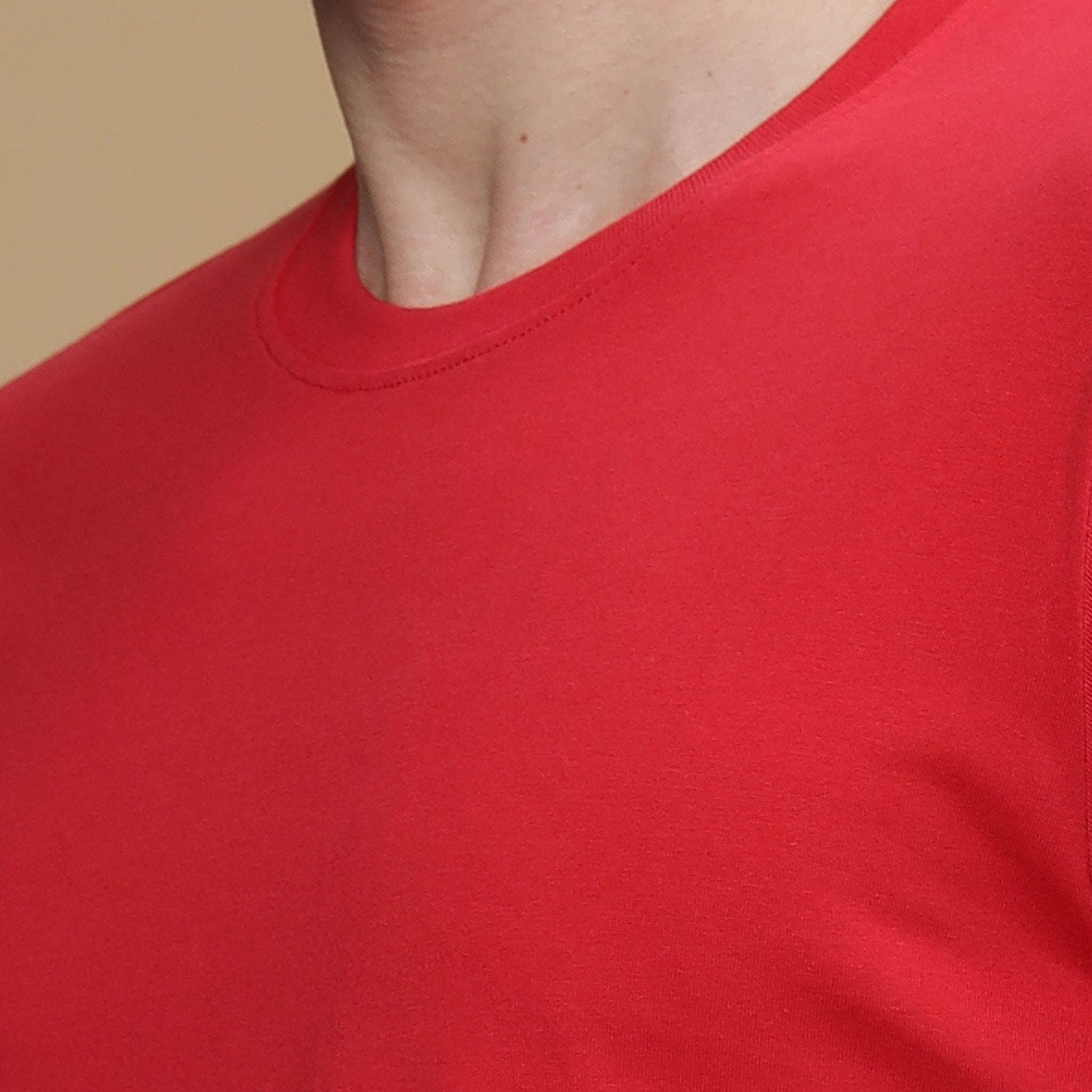 Red Round Neck Tshirt