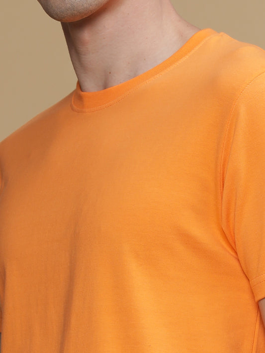 Light Orange Round Neck Tshirt