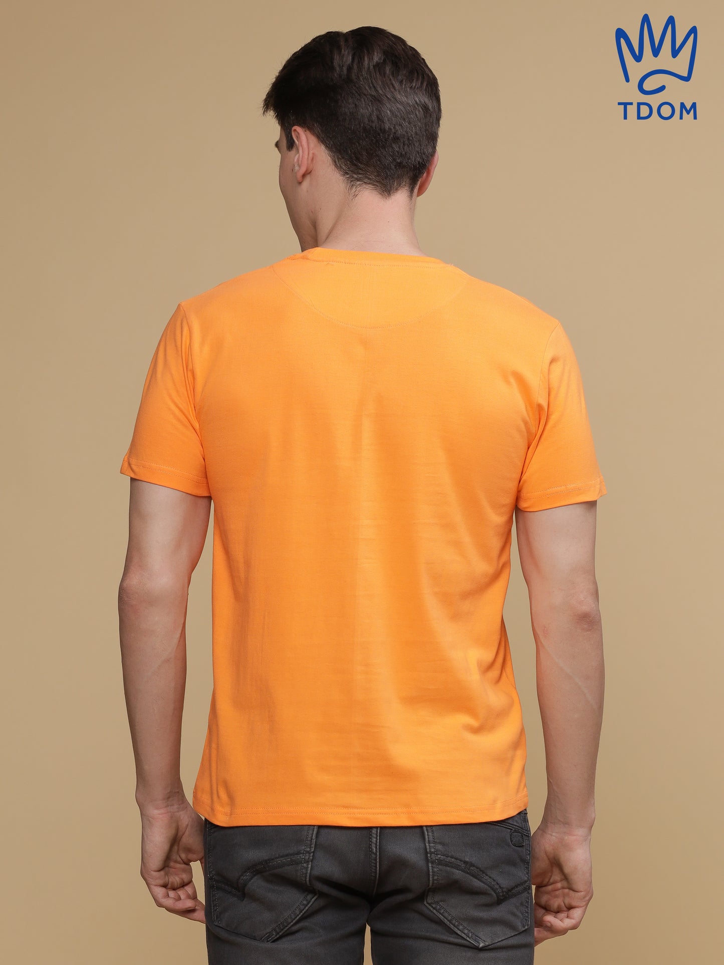 Light Orange Round Neck Tshirt