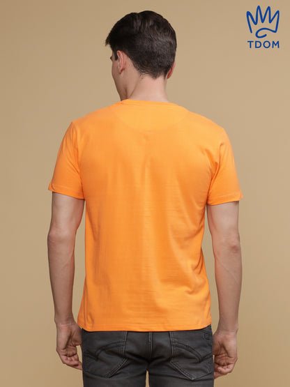 Light Orange Round Neck Tshirt