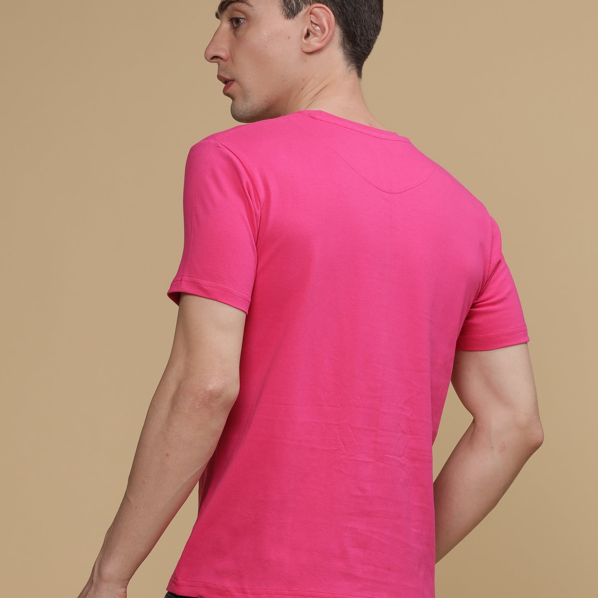 Watermelon Pink Round Neck Tshirt