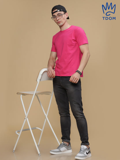 Watermelon Pink Round Neck Tshirt