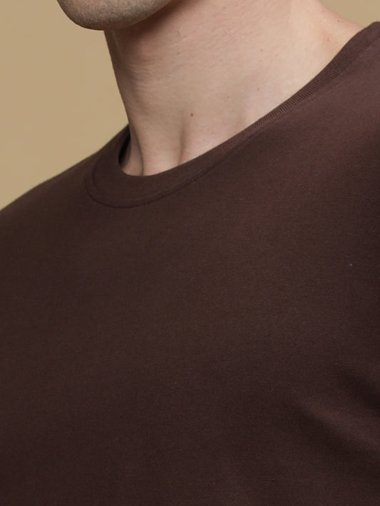 Brown Round Neck Tshirt