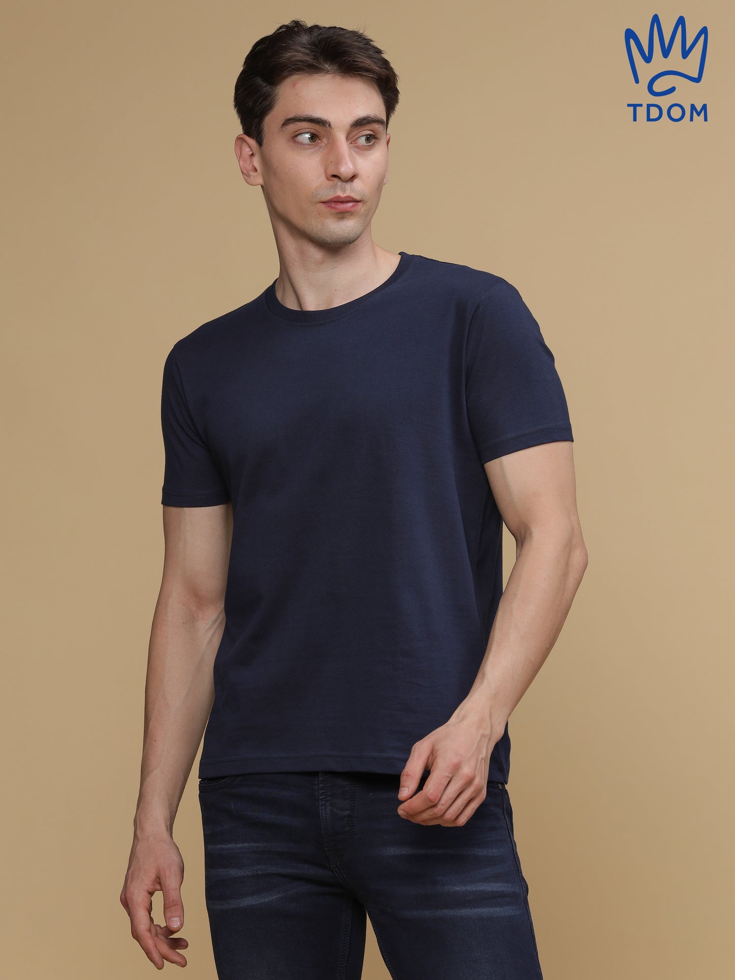 Navy Blue Round Neck Tshirt