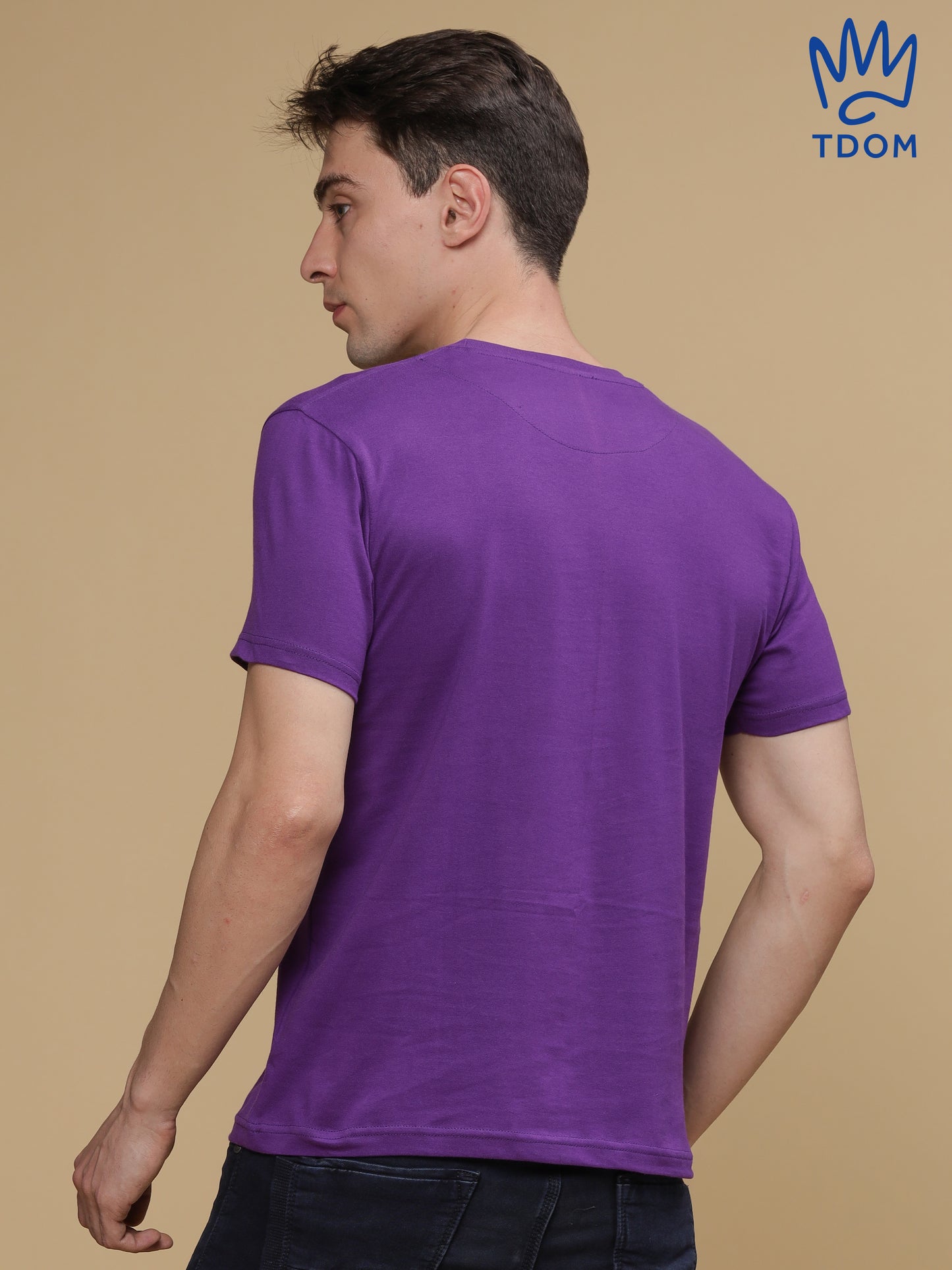 True Purple Round Neck Tshirt