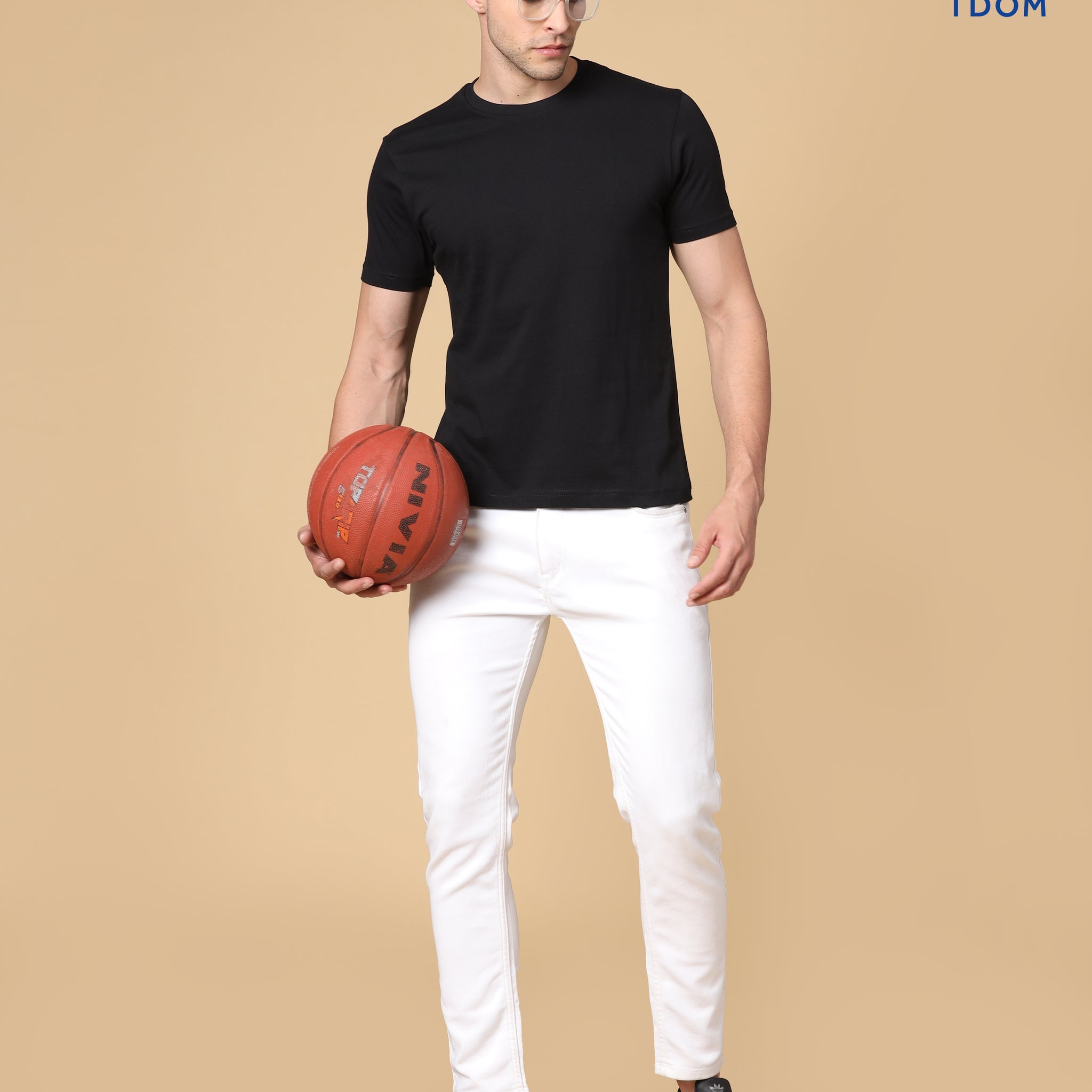 Jet Black Round Neck Tshirt
