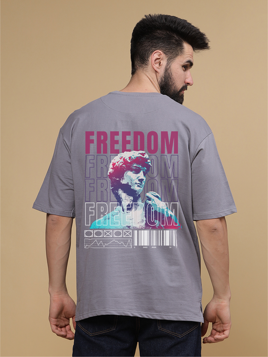 Freedom Charcoal Grey Oversized Tshirt